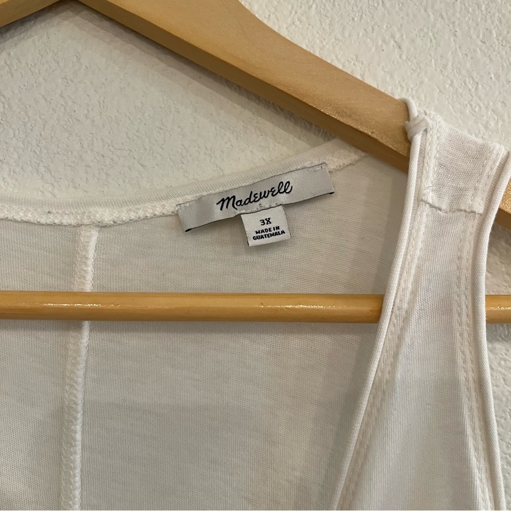 Madewell Softfade Cotton Cover-up Tank Dress Ivory - Picture 3 of 7